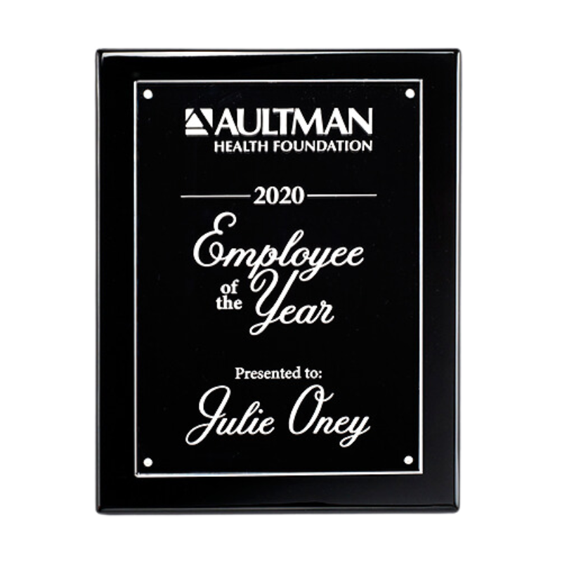 High Gloss Plaque with Acrylic Engraving Plate