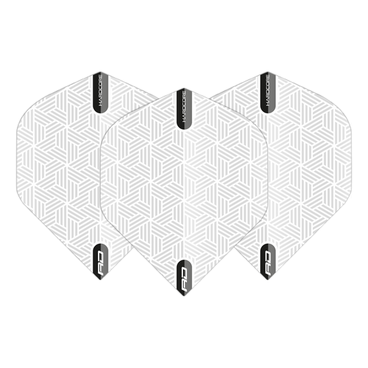 Red Dragon Hardcore XT White Standard Dart Flights