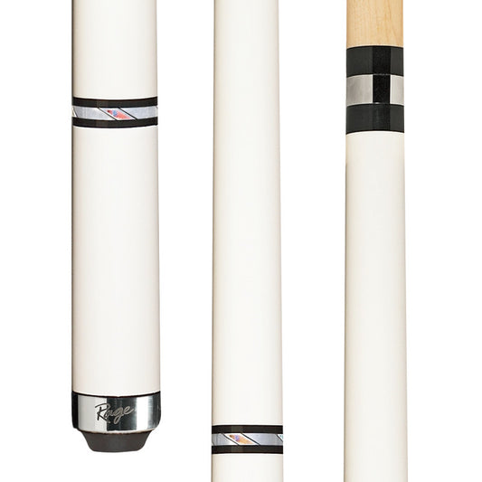 White and Silver Rage Pool Cue