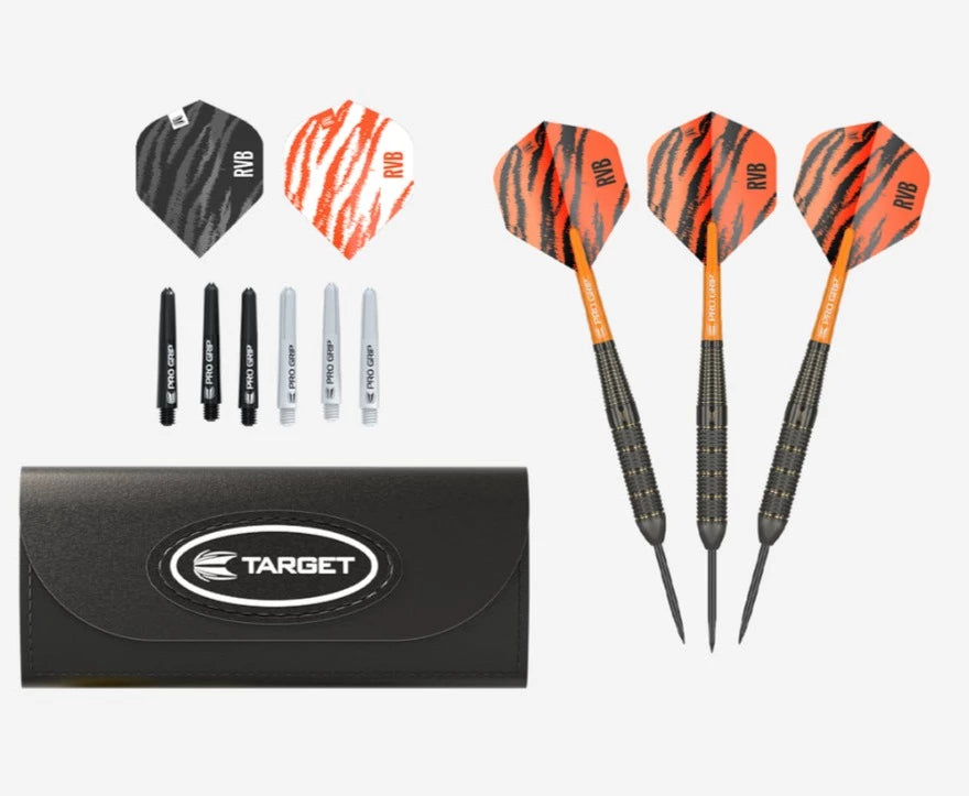 Target Darts Raymond Van Barneveld RVB 24G Juego de dardos de punta de acero de tungsteno - 9 Target Darts Raymond Van Barneveld RVB 24G Juego de dardos de punta de acero de tungsteno - 9
