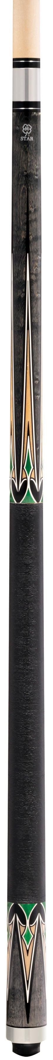 Green and Black McDermott Star Cue - view 2