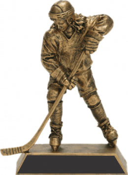 Hockey Female Gold Resin 8"