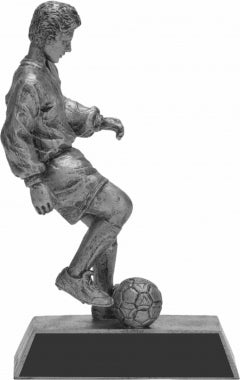 Male Silver Soccer Player 8" Resin Trophy