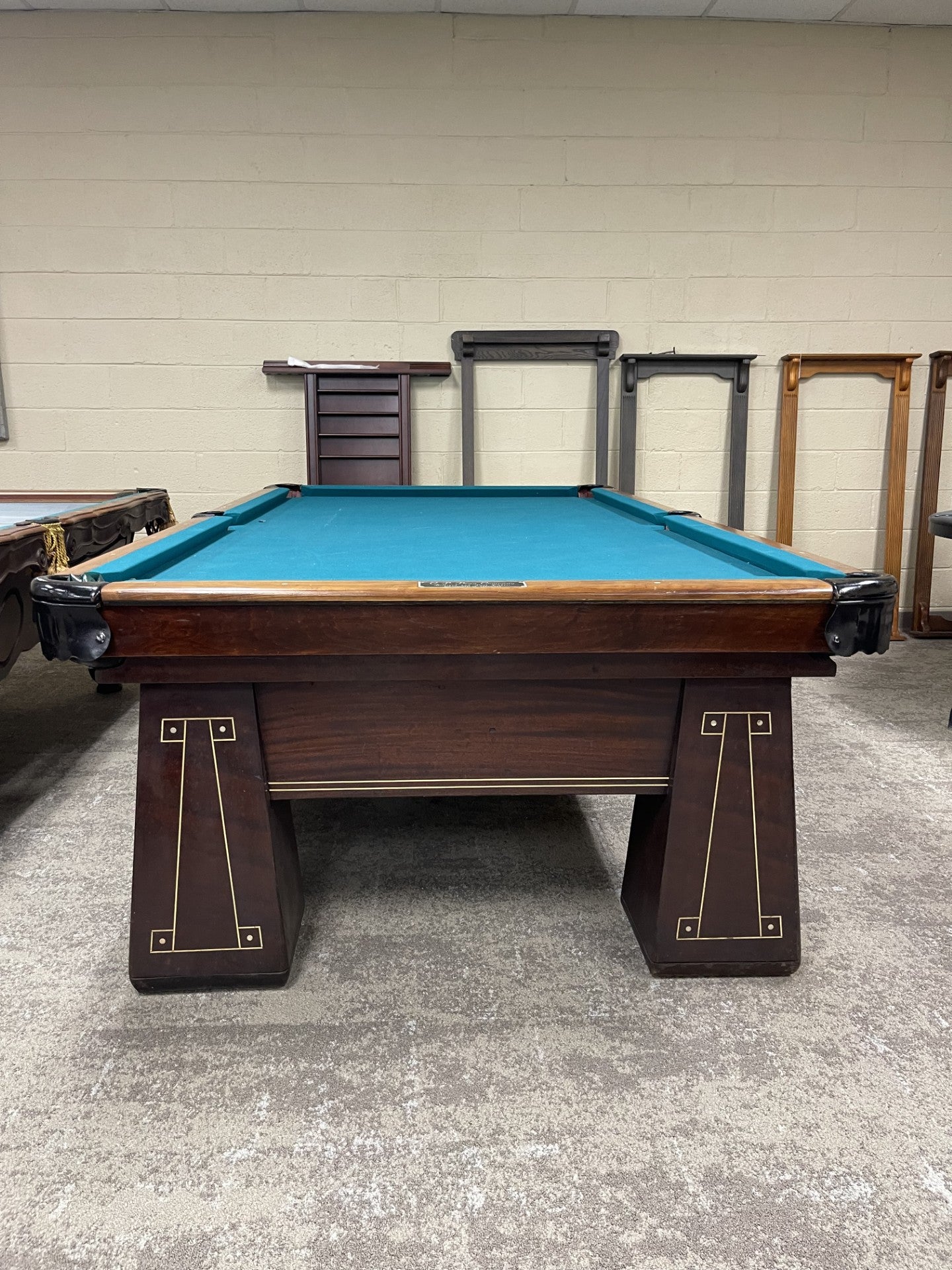 9' Art Deco Pre-Owned Pool Table - view 2