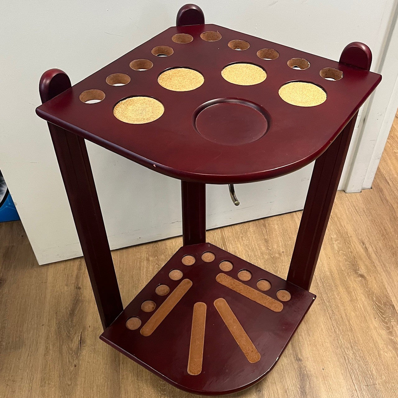 Pre Owned Corner Cue Rack Mahogany - view 2