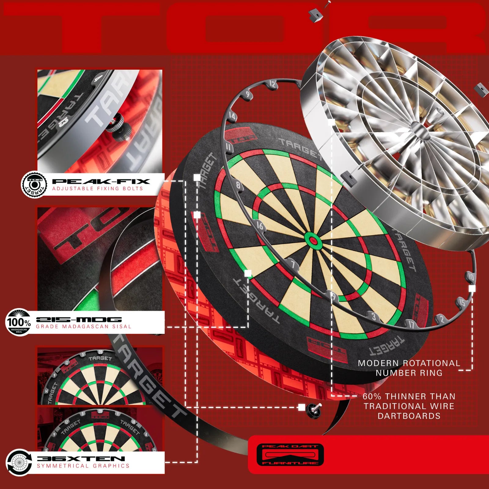 Target 2024 Tor Dartboard - view 2