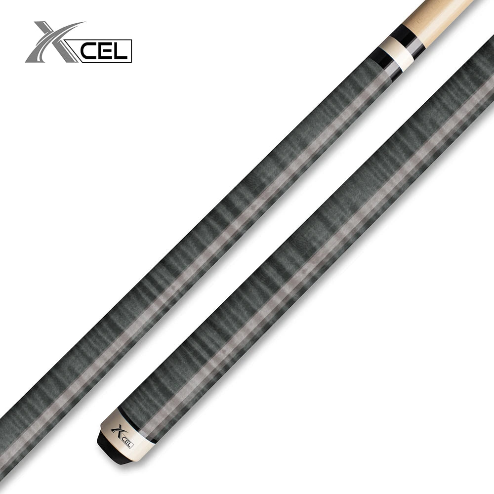 XCEL Glossy Curly Wrap-less Design Pool Cue