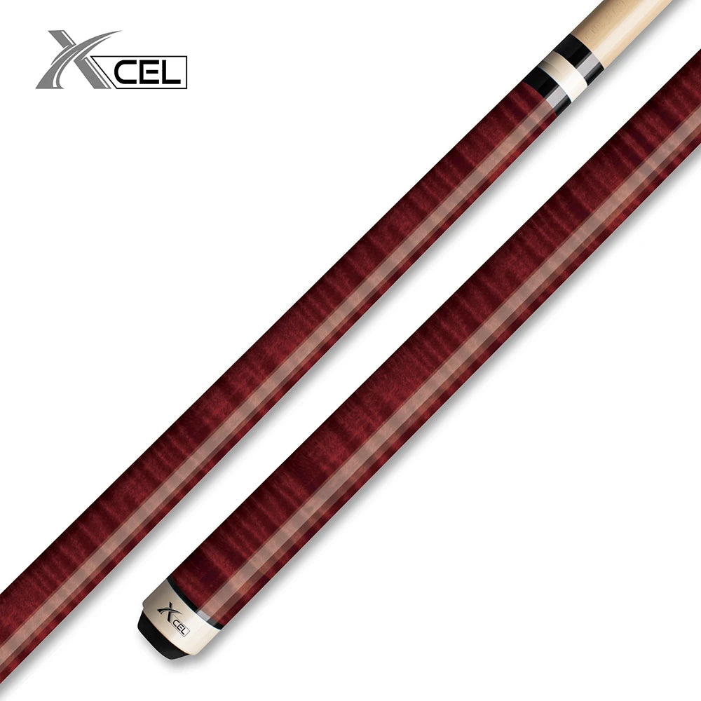 XCEL Glossy Curly Wrap-less Design Pool Cue