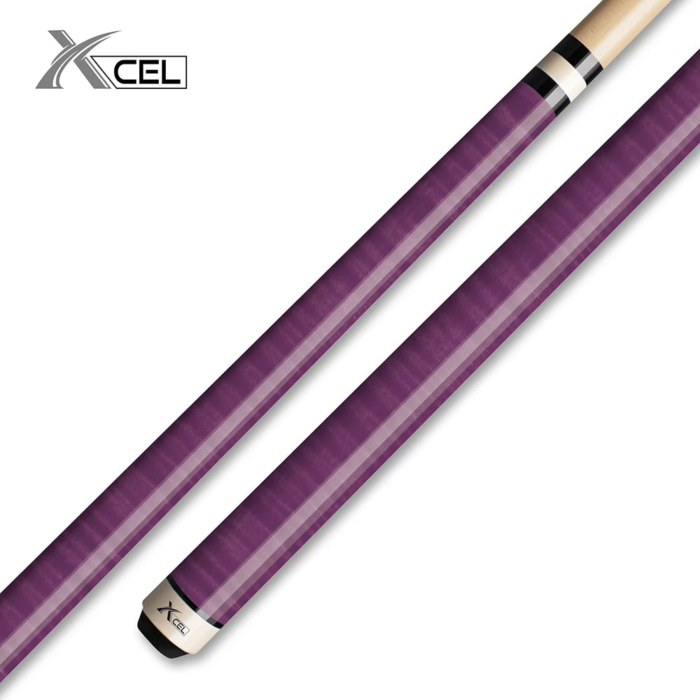 XCEL Glossy Curly Wrap-less Design Pool Cue